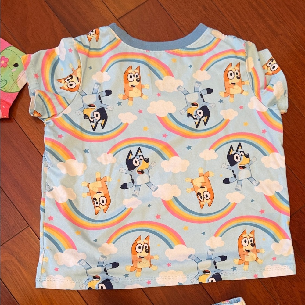 Kids Cartoon Pajama Set - Pink and Blue - Picture 12 of 14